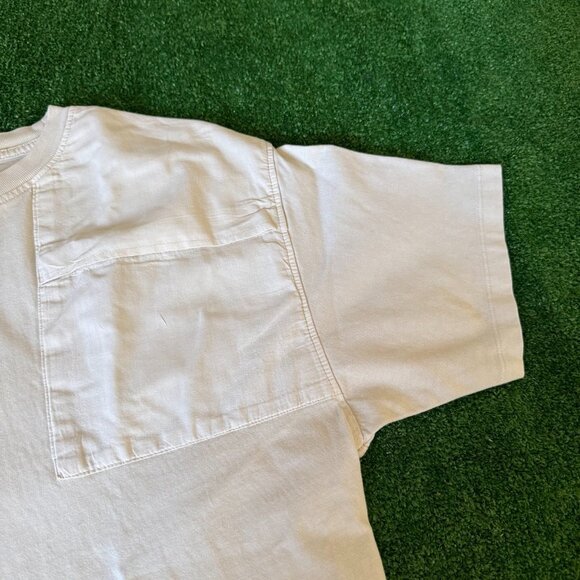 Zara Boxy Fit Solid Beige Big Pocket Short Sleeve Crewneck T-Shirt Size 13-14 - Picture 6 of 13